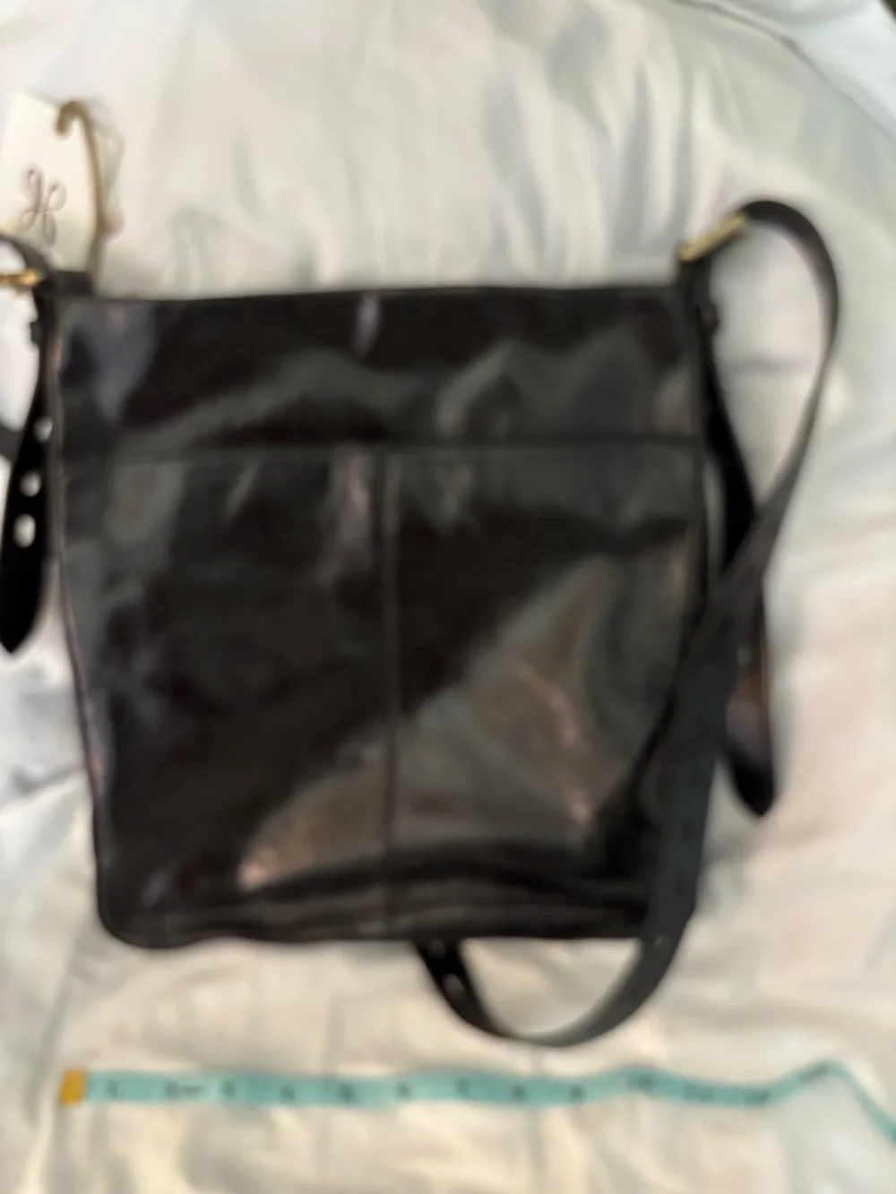 HOBO Black Leather Crossbody Bag with Front Pockets - Picture 4 of 5
